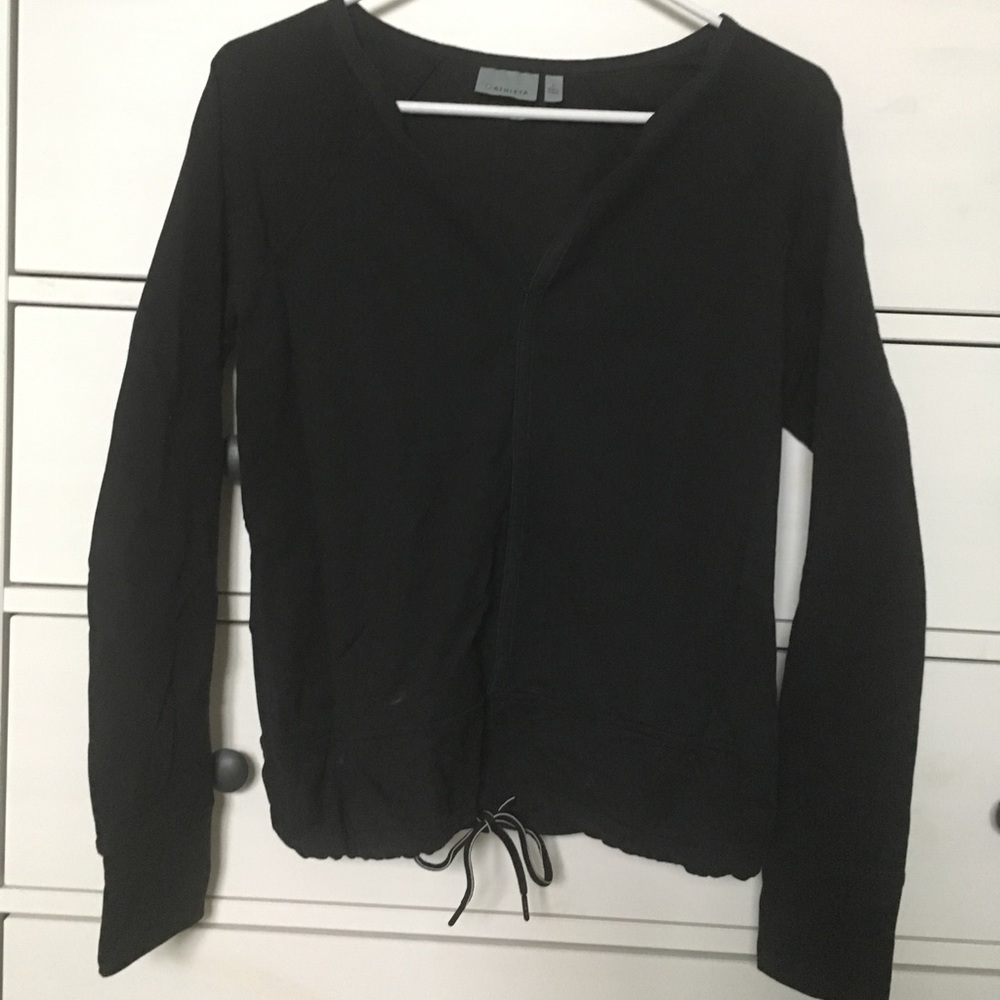 Athleta Athletic Dry Fit Tie Notch Neck Pullover